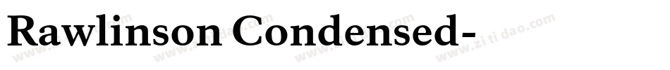 Rawlinson Condensed字体转换